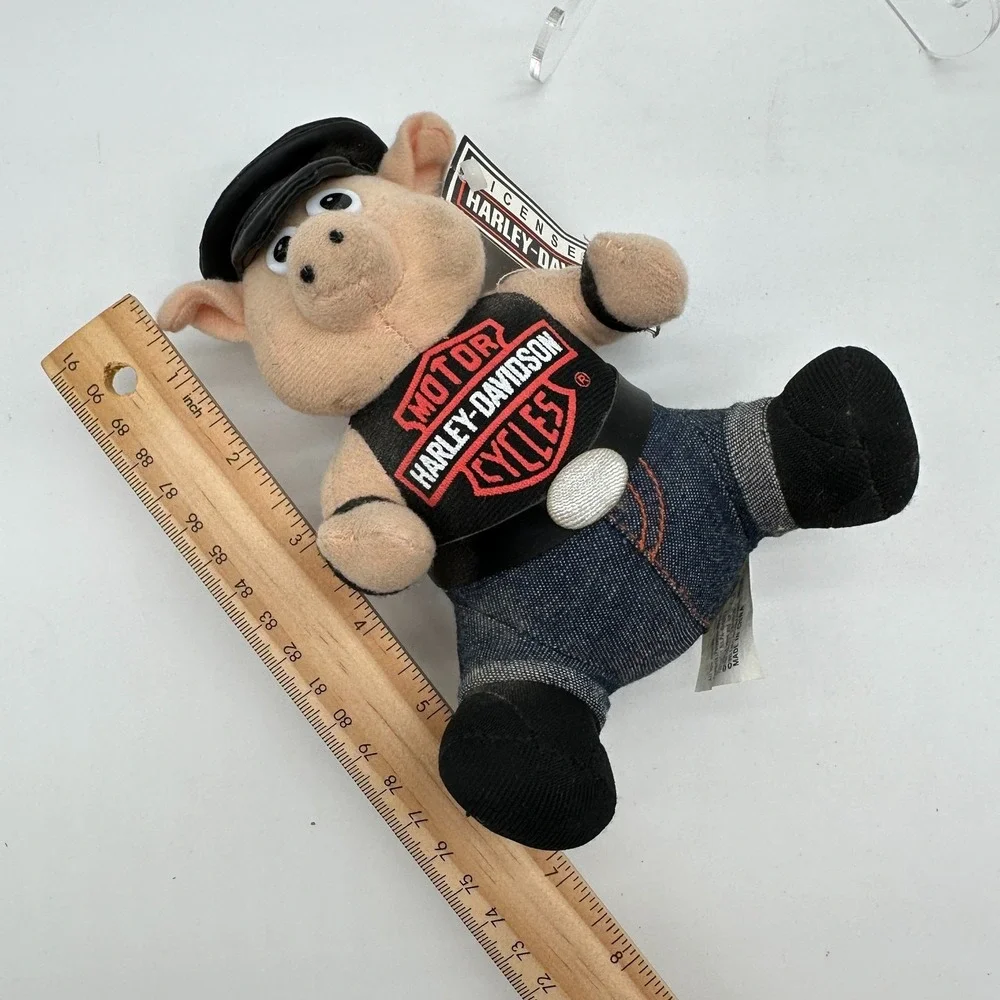 VTG Harley Davidson‎ Plush Pig Hog Biker 1993 Stuffie Toy Deadstock 7in Grunge